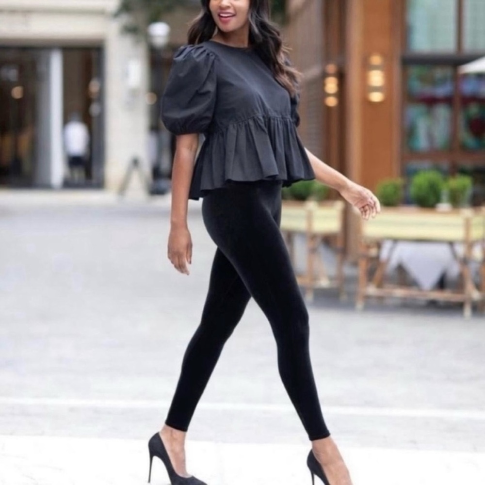 SPANX Black Velvet Legging - Picture 2 of 15